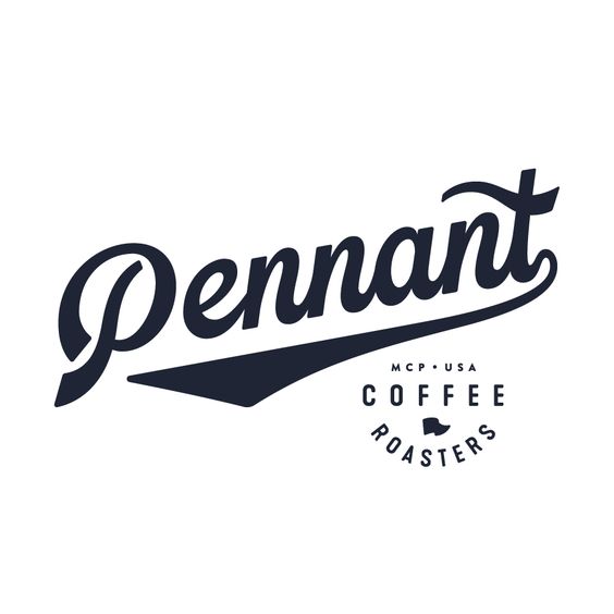 United Pixelworkers Pennant Coffee brand design logo